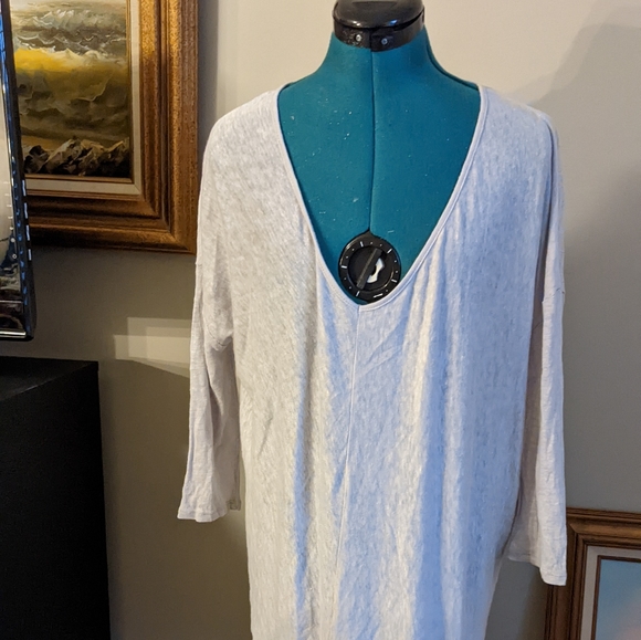 Oversized Bobi Gray Tshirt Dress - Size Small - Picture 3 of 7